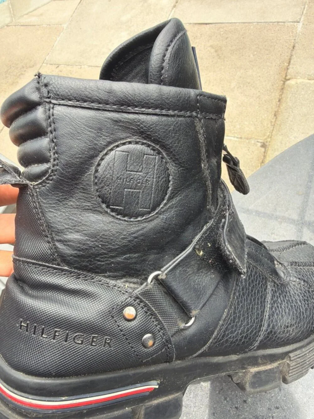 Tommy Hilfiger Men's Black Imperial Zip Boots Size 8